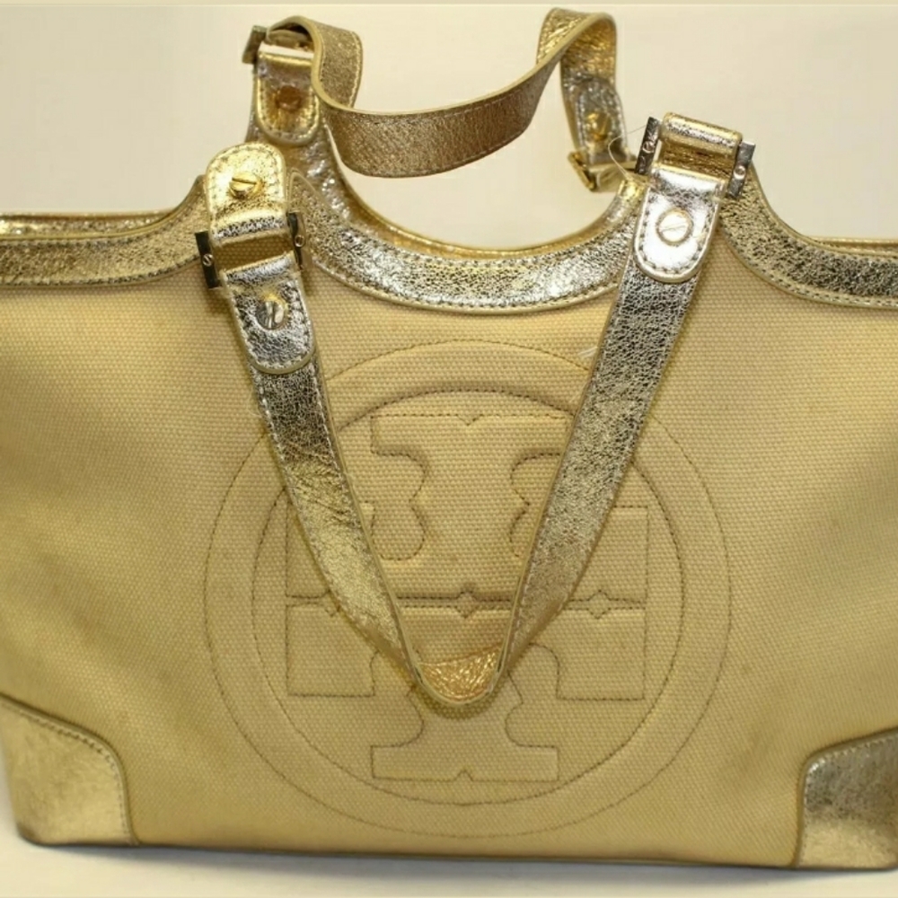 PRICE DROP FOR ONE WEEK:100% AuthenticTory Burch Signature TT, Large Canvas Bag